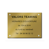 Plaque à graver en plexi - Format 30 x  20 cm pour 5 lignes de texte