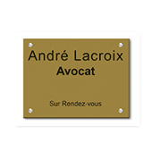 Plaque personnalisable 3 lignes - Format 36 x 20 cm