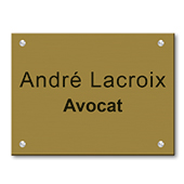 Plaque personnalisable 2 lignes - Format 50 x 40 cm