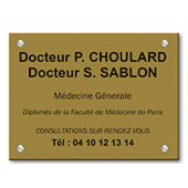 Plaque personnalisable 6 lignes - Format 50 x 40 cm