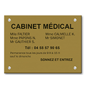 Plaque personnalisable 8 lignes - Format 50 x 40 cm