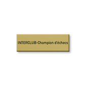 Plaque personnalisable 1 ligne - Format 6 x 2 cm