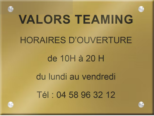 Plaque signalétique personnalisable Plexi Color aspect brillant